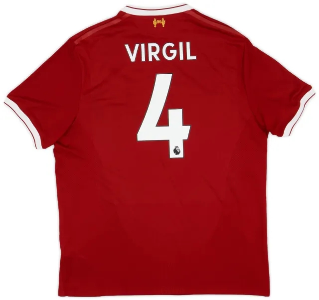 NewBalance 2017-18 Liverpool 125 Years Home Shirt Virgil #4 - 5/10 - (XL)