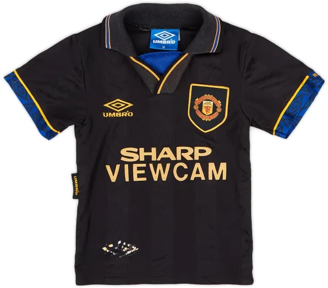 Umbro 1993-95 Manchester United Away Shirt - 7/10 - (S.Boys)
