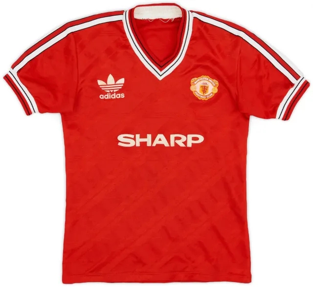 adidas 1986-88 Manchester United Home Shirt - 7/10 - (M.Boys)