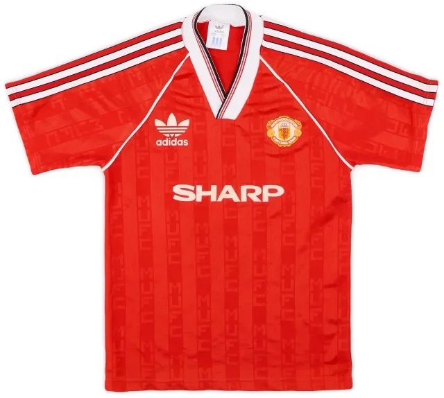 adidas 1988-90 Manchester United Home Shirt - 8/10 - (L.Boys)