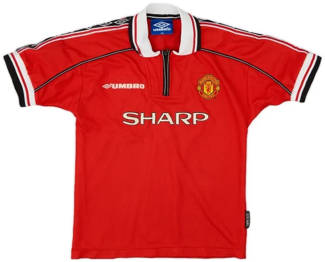 Umbro 1998-00 Manchester United Home Shirt - 7/10 - (S.Boys)