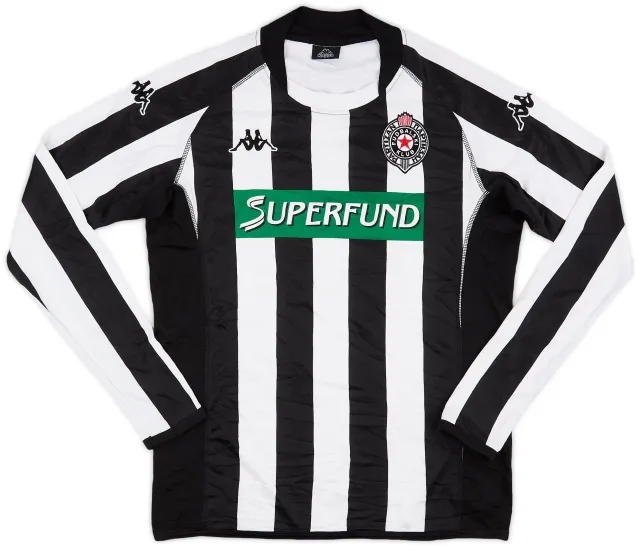 Kappa 2003-04 FK Partizan Home L/S Shirt Ilic #22 - 8/10 - (XL)