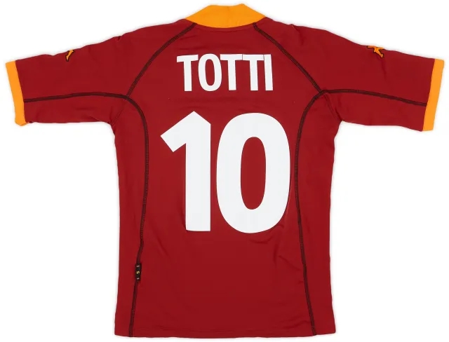 Kappa 2001-02 Roma Home Shirt Totti #10 - 6/10 - (S)
