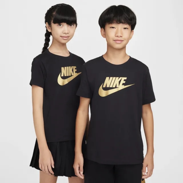 Nike Sportswear Older Kids' T-Shirt - Black - Cotton