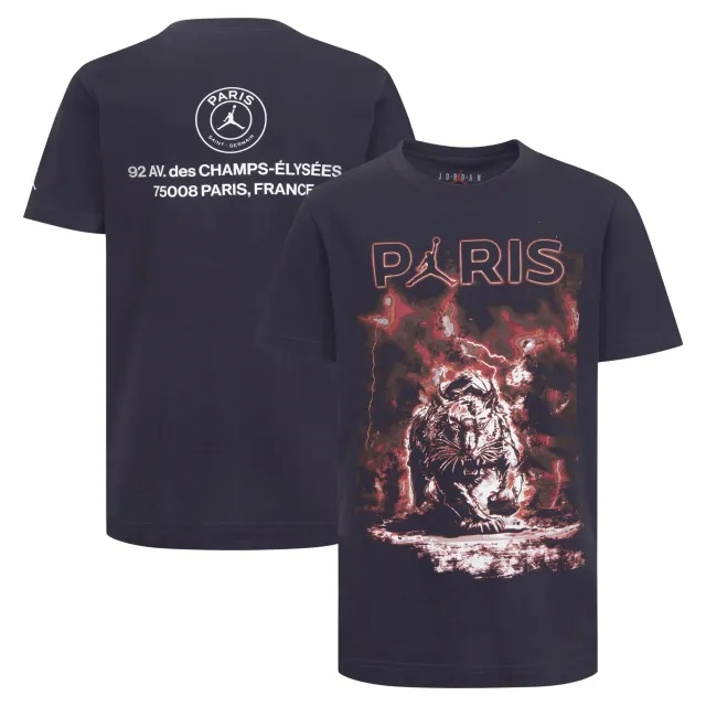 Nike Jordan Paris Saint-Germain Jordan Lightning T-Shirt - Black - Kids