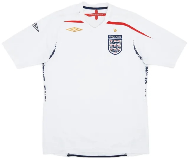 Umbro 2007-09 England Home Shirt - 5/10 - (M)
