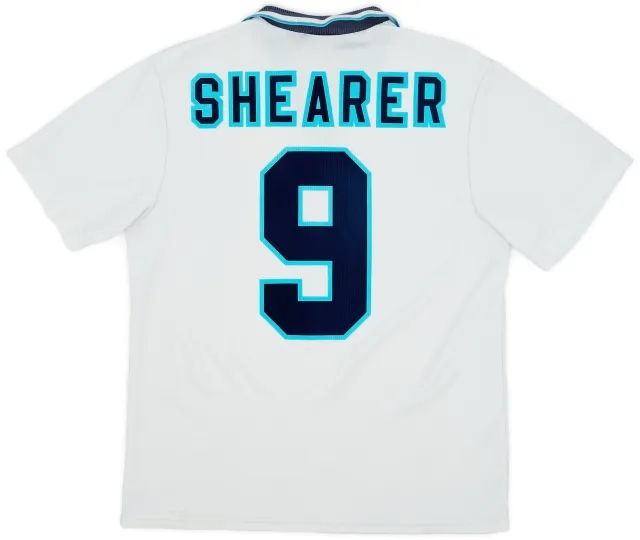Umbro 1995-97 England Home Shirt Shearer #9 - 7/10 - (L)