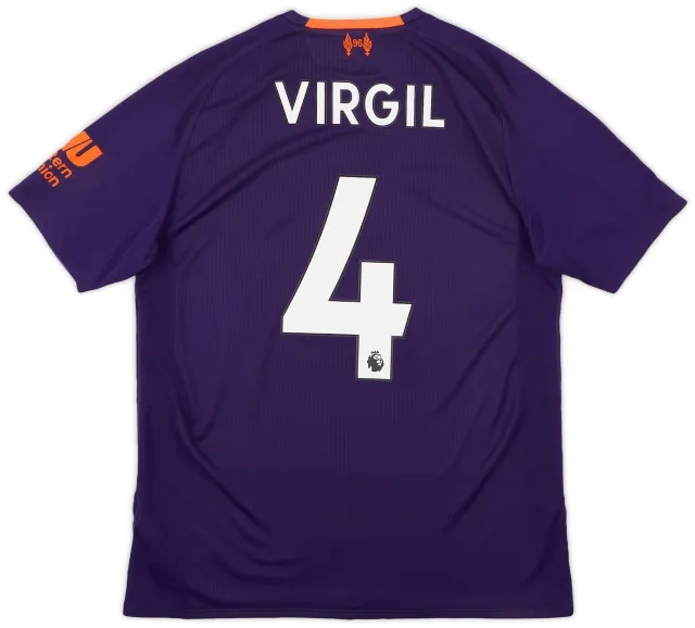 NewBalance 2018-19 Liverpool Away Shirt Virgil #4 - 8/10 - (S)