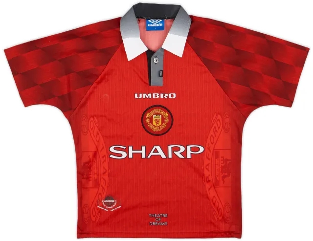 Umbro 1996-98 Manchester United Home Shirt - 8/10 - (Y)