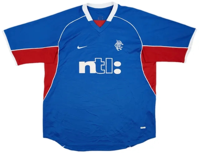 Nike 2001-02 Rangers Home Shirt - 7/10 - (XL)