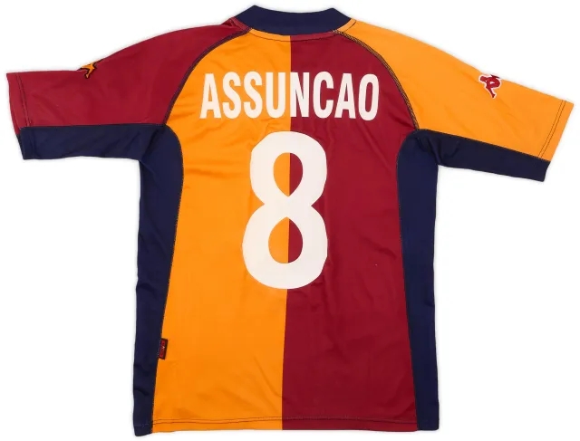 Kappa 2001-02 Roma European Shirt Assuncao #8 - 8/10 - (S)