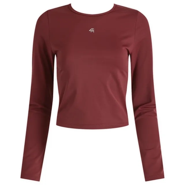 4th & Reckless Women's Anni Active Long Sleeve Top Burgundy