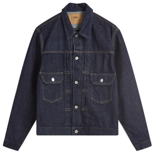 Edwin Men's Selvedge Denim Jacket Blue Rinsed