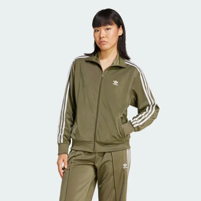 adidas Originals Oversized Firebird Track Top - Olive Strata - Womens