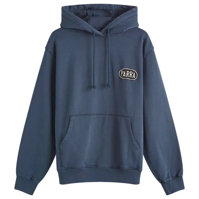 By Parra Men's Oval Logo Hoodie Washed Blue