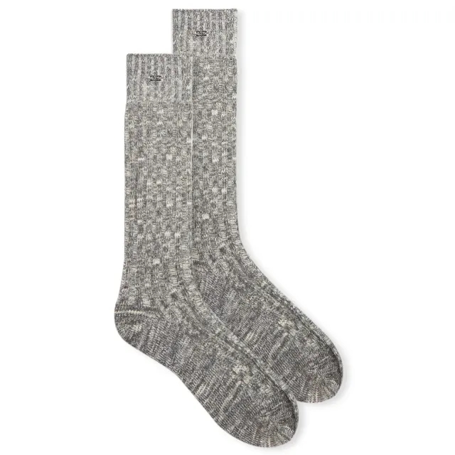 GANNI Women's Chunky Cotton Socks Ebony Melange