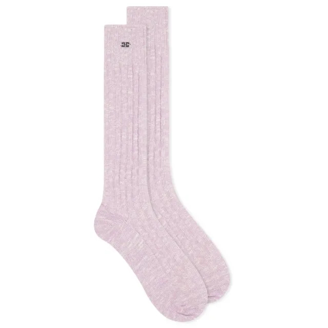 GANNI Women's Chunky Cotton Socks Pink Lavender