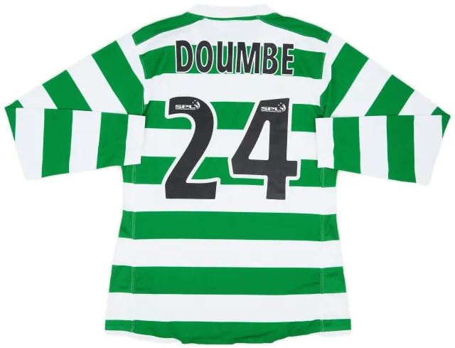 Nike 2007-08 Celtic Match Issue Home Shirt Doumbe #24