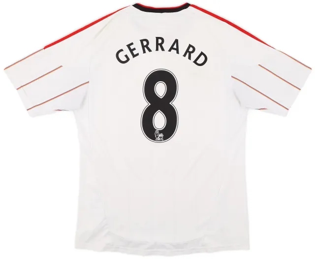 adidas 2010-11 Liverpool Away Shirt Gerrard #8 - 5/10 - (L)