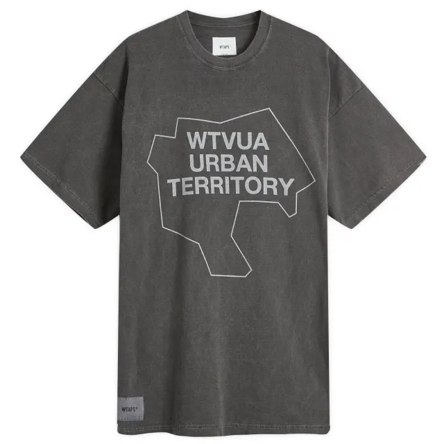 WTAPS Men's 04 Garment Dyed WTVUA T-Shirt Black