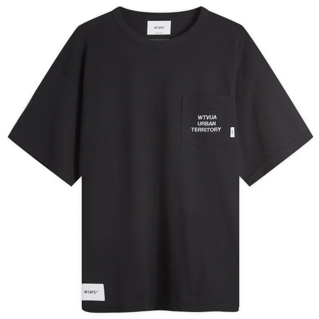 WTAPS Men's 15 Embroidered Pocket T-Shirt Black