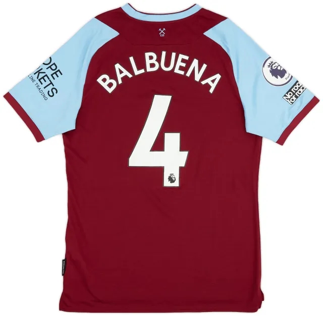 Umbro 2020-21 West Ham Match Issue Home Shirt Balbuena #4