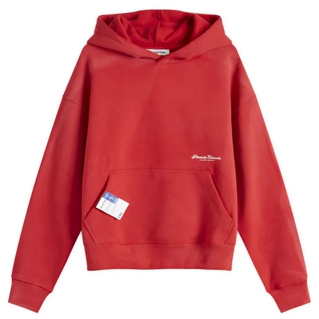 END. x About:Blank 'Laundromat' Popover Hoodie Sun Bleached Red