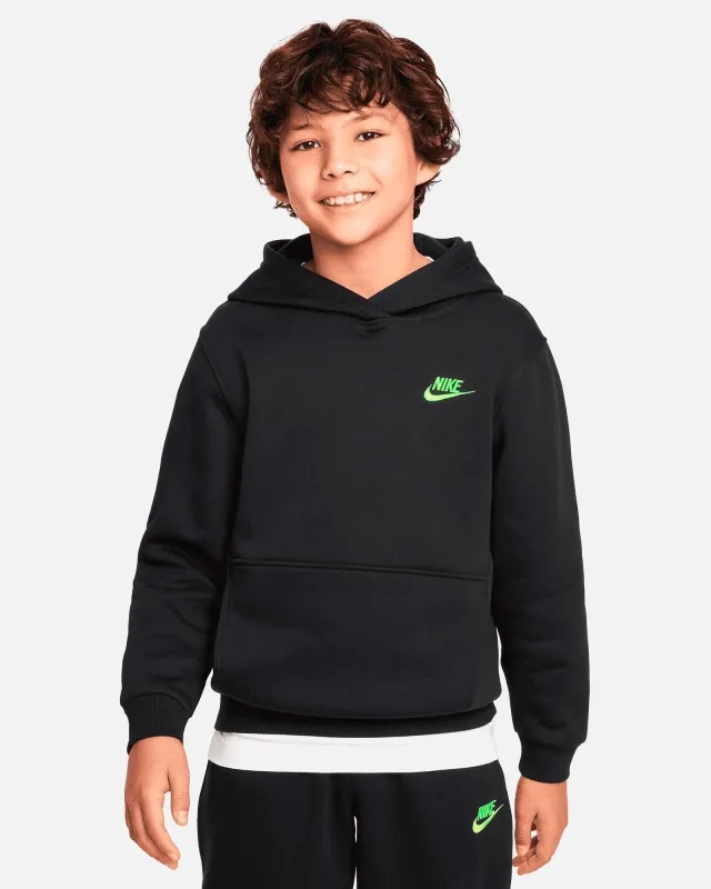 Nike Junior Club Overhead Hoodie - Black - Size M/B - Black
