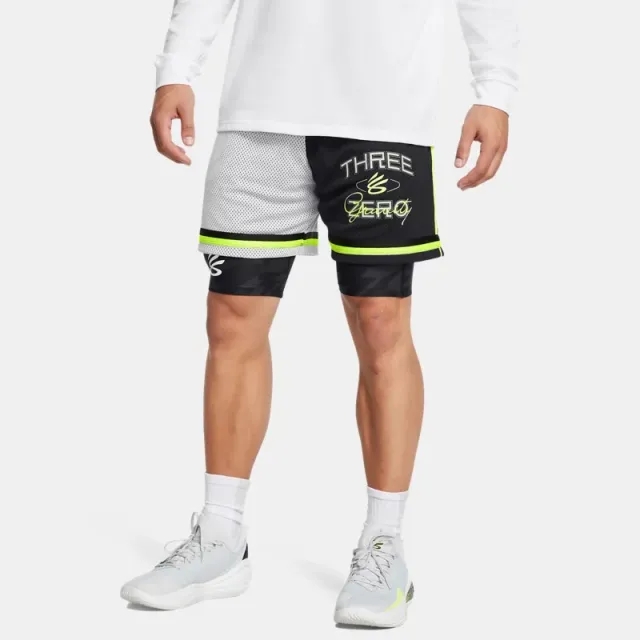 Under Armour Men's Curry Statement Shorts Black / Halo Gray / High Vis Yellow S