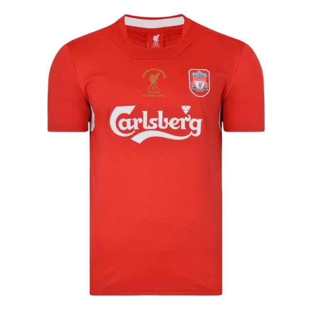 Score Draw Liverpool Mens SS Home Champions League Final Shirt 2005/06