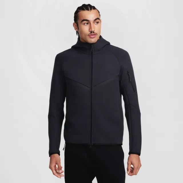 Nike Tech Windrunner Men's Fleece Full-Zip Jacket - Grey - Cotton/Polyester