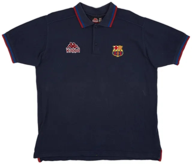 1995-96 Barcelona Kappa Polo Shirt - 8/10 - (XL)