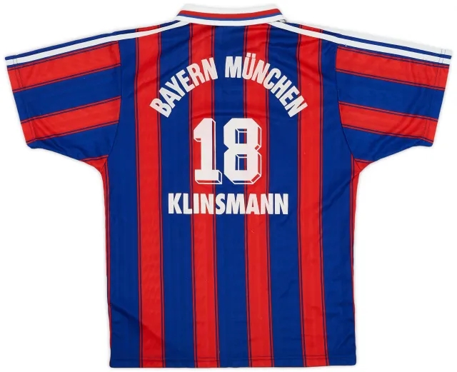 adidas 1995-97 Bayern Munich Home Shirt Klinsmann #18 - 7/10 - (S)