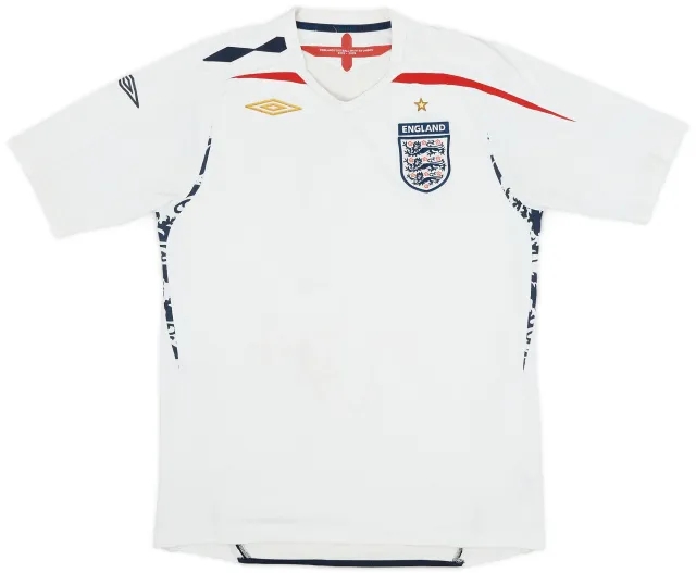 Umbro 2007-09 England Home Shirt - 4/10 - (S)