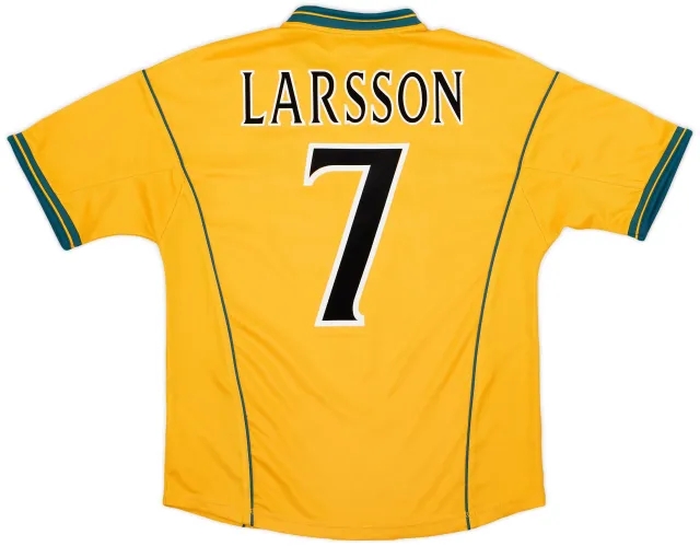 Umbro 2000-02 Celtic Away Shirt Larsson #7 - 6/10 - (M)