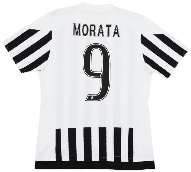 adidas 2015-16 Juventus Home Shirt Morata #9 - 9/10 - (M)