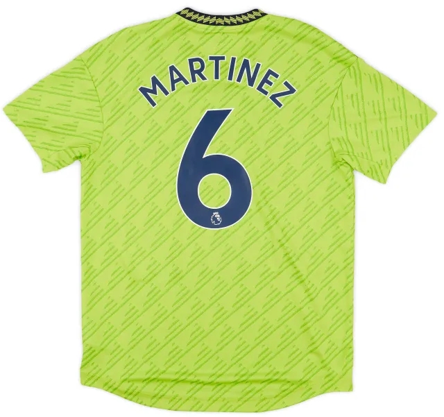 adidas 2022-23 Manchester United Player Issue Third Shirt Martinez #6 - 10/10 - (L)