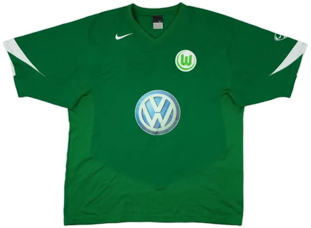 Nike 2005-06 Wolfsburg Signed Home Shirt - 8/10 - (XL)