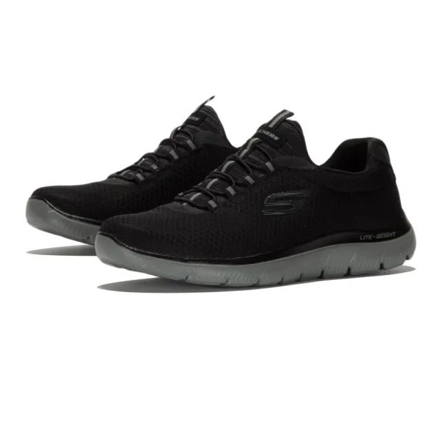 Skechers Men's Summits Sneaker in Black/Charcoal