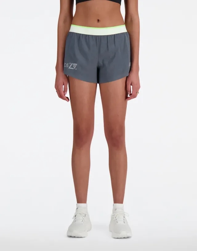 New Balance London Edition Race Day Split Short In Grey