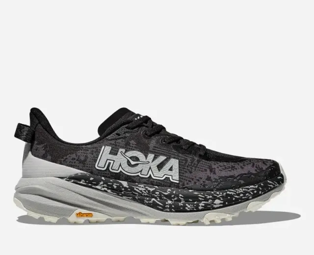 Hoka One One HOKA Men's Speedgoat 6 Trail Shoes in Black/Stardust