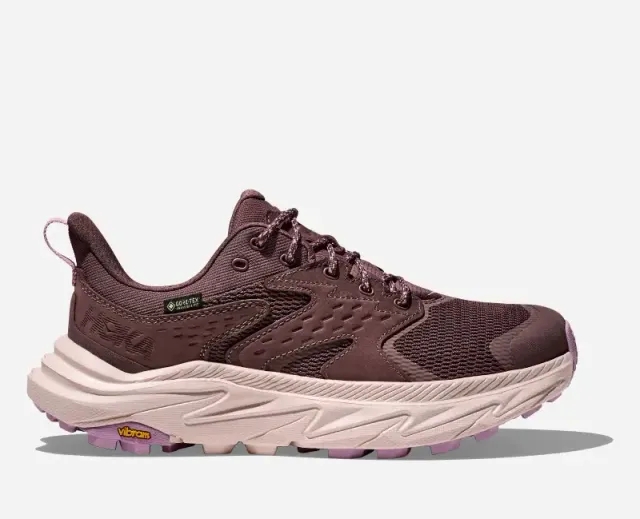 Hoka One One HOKA Women's Anacapa 2 Low Gore-Tex Trail Shoes - Smoky Quartz/Cosmic Pearl - UK 8 - Brown