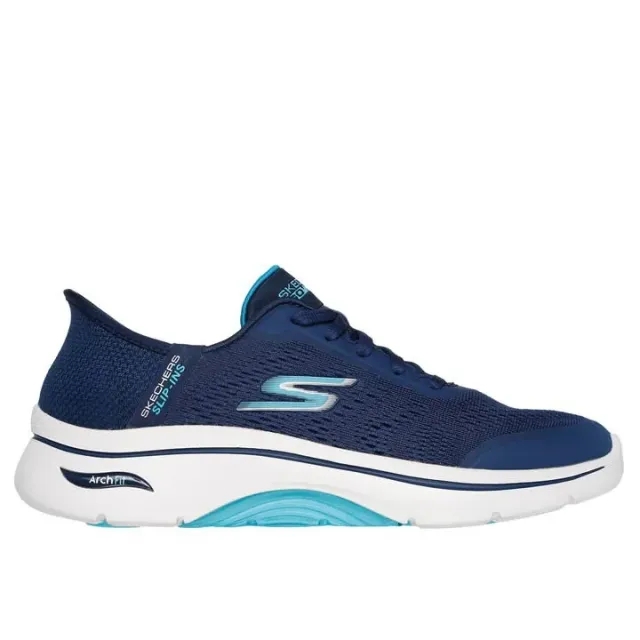 Skechers Go Walk Arch Fit 2.0 - Valenc Slip On Trainers Womens - Blue