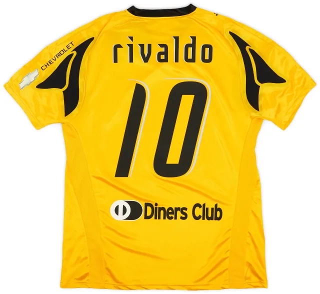 Puma 2007-08 AEK Athens Home Shirt Rivaldo #10 (XL)