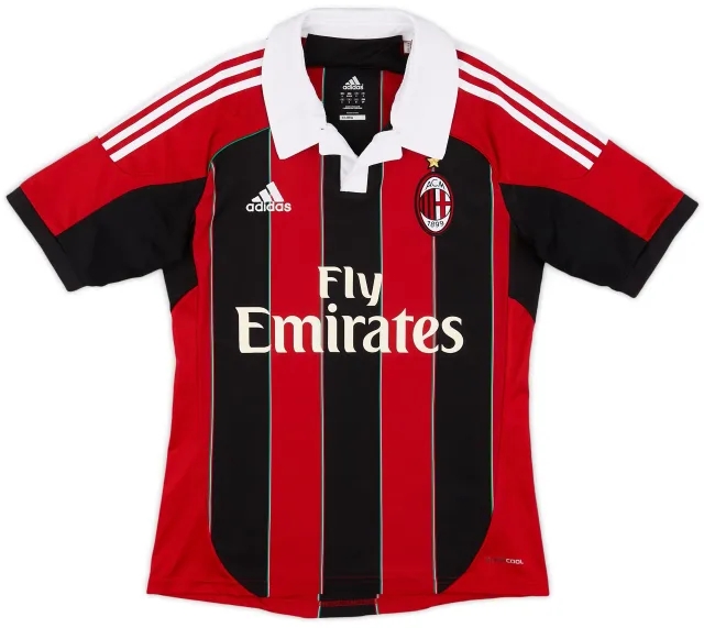 adidas 2012-13 AC Milan Home Shirt - 9/10 - (S)