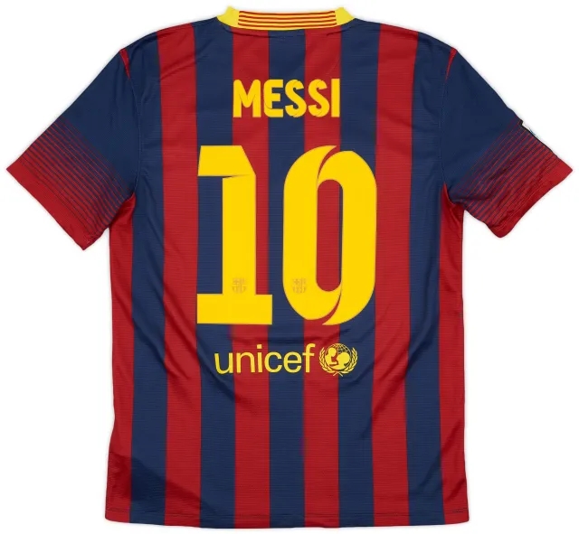 Nike 2013-14 Barcelona Basic Home Shirt Messi #10 - 7/10 - (XL)