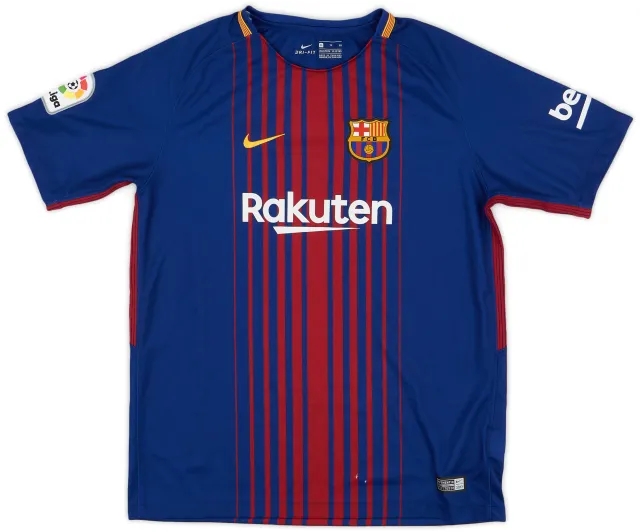 Nike 2017-18 Barcelona Home Shirt - 7/10 - (XL.Boys)