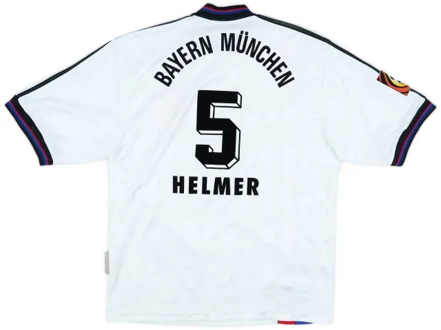 adidas 1996-98 Bayern Munich Away Shirt Helmer #5 - 5/10 - (M)