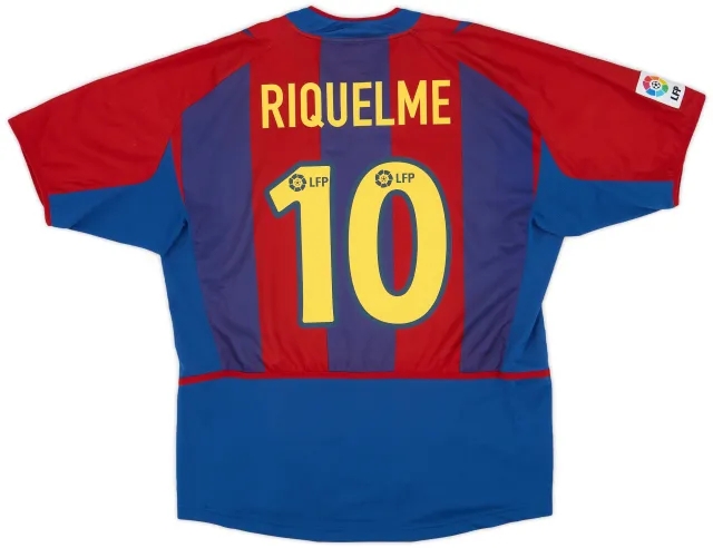 Nike 2002-03 Barcelona Home Shirt Riquelme #10 - 6/10 - (L)