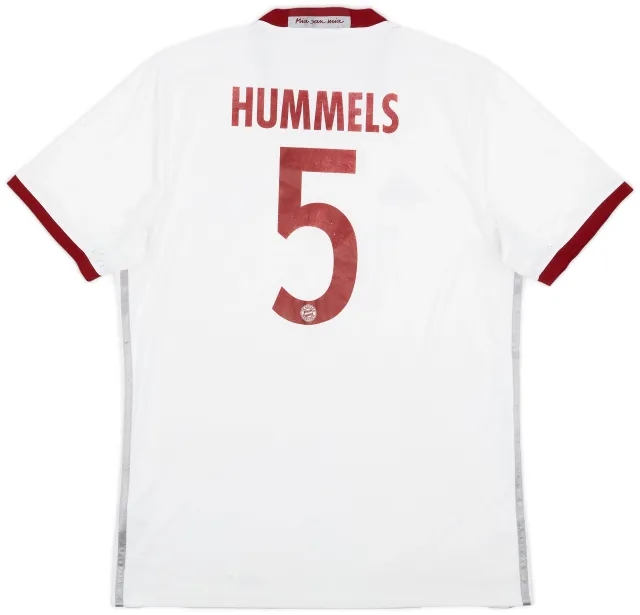 adidas 2016-17 Bayern Munich Third Shirt Hummels #5 - 5/10 - (L)